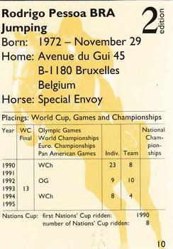 1995 Collect-A-Card Equestrian #10 Rodrigo Pessoa / Special Envoy Back